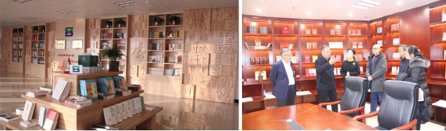 省委常委、省總工會主席馬吉孝同志來我司為全國職工書屋示范點揭牌